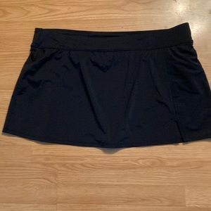 Black swim skirt